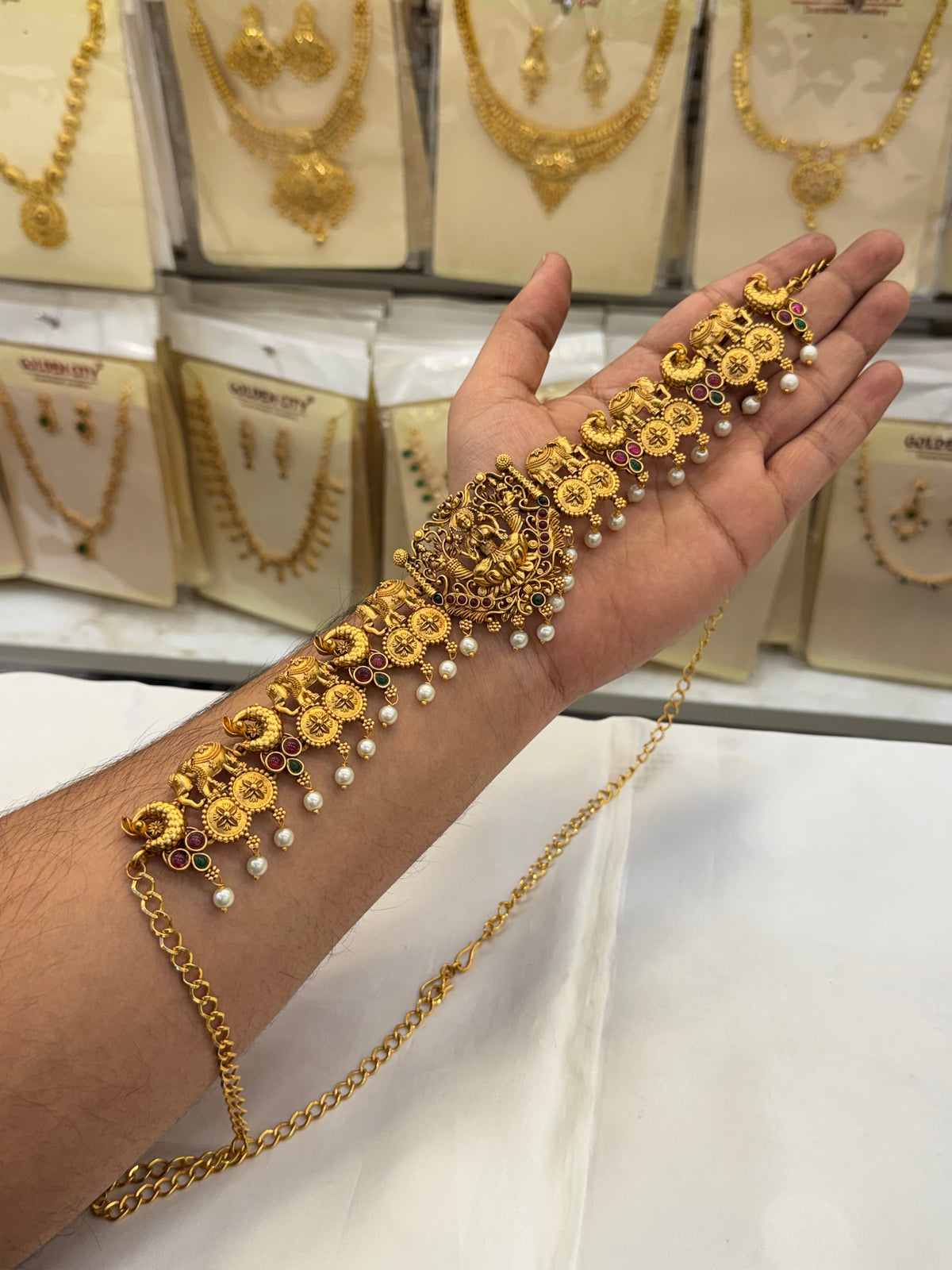 Traditional Coral Beats Hip Chain