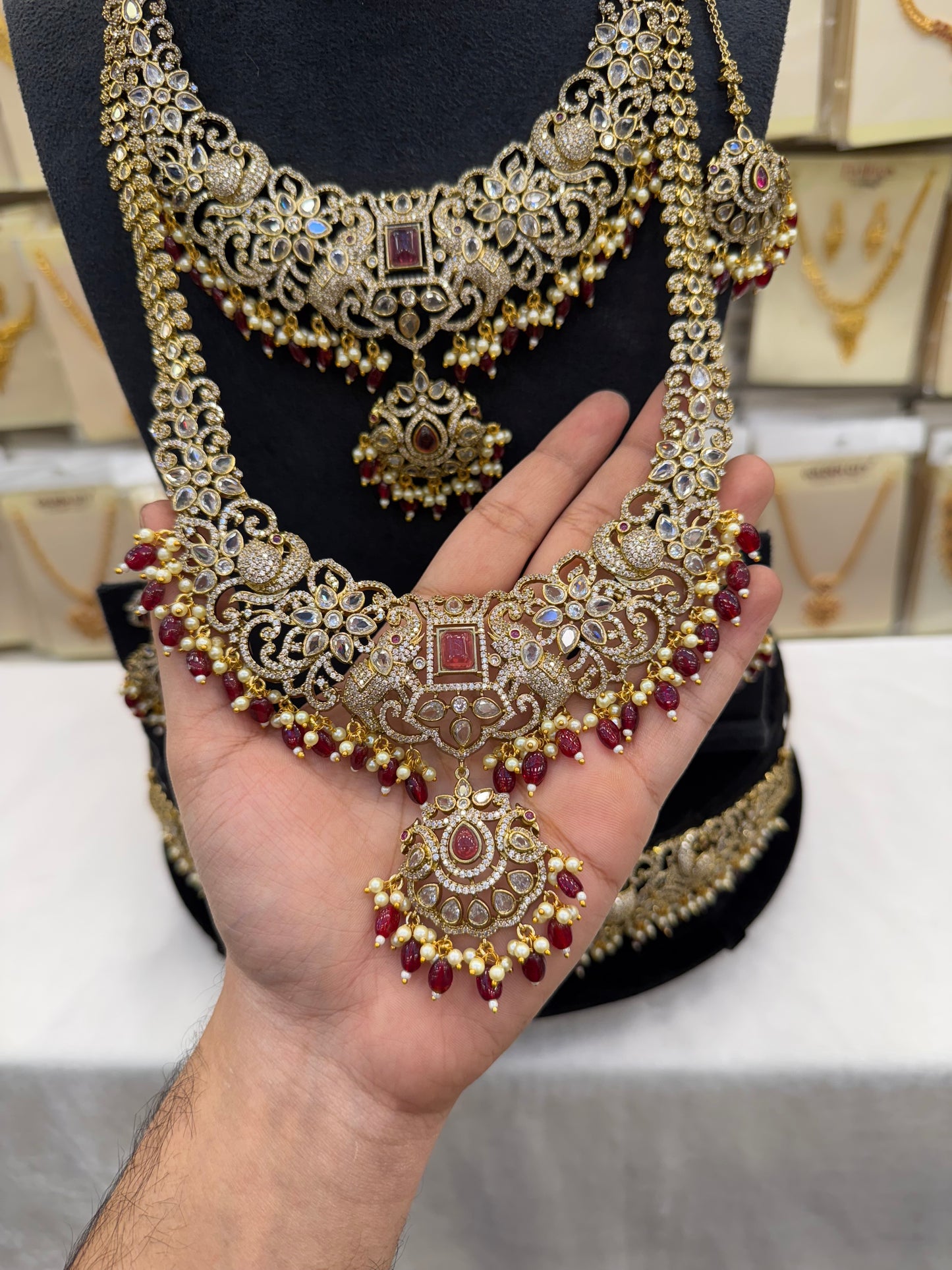 Victorian Bridal Set Red Maroon Beats