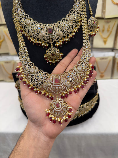 Victorian Bridal Set Red Maroon Beats