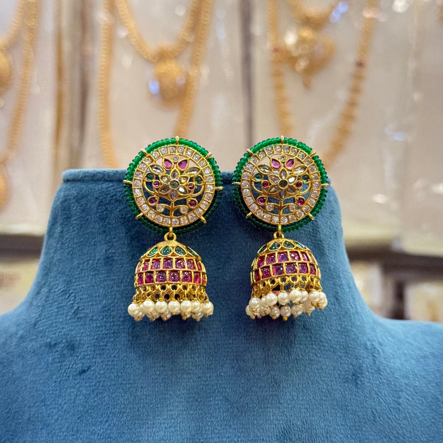 Floral Grace Temp Jhumki