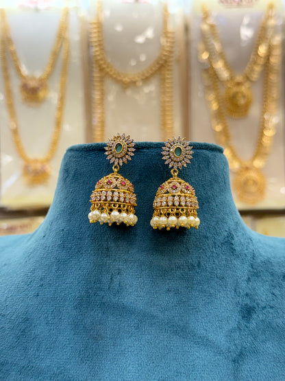 Ethnic Stone Jhumki