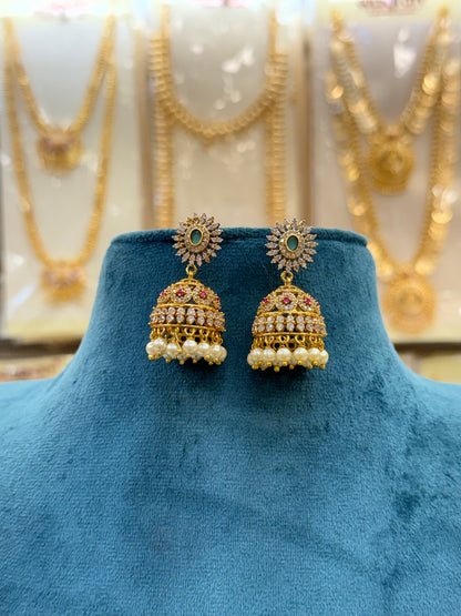 Ethnic Stone Jhumki