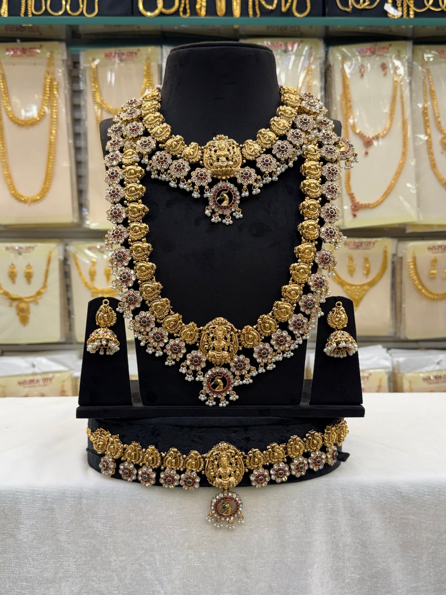 Lakshmi Antique Stonework Bridal Set