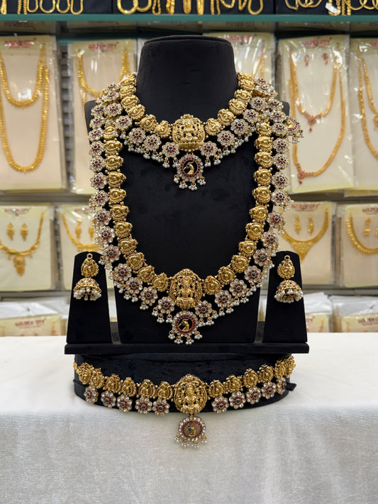 Lakshmi Antique Stonework Bridal Set