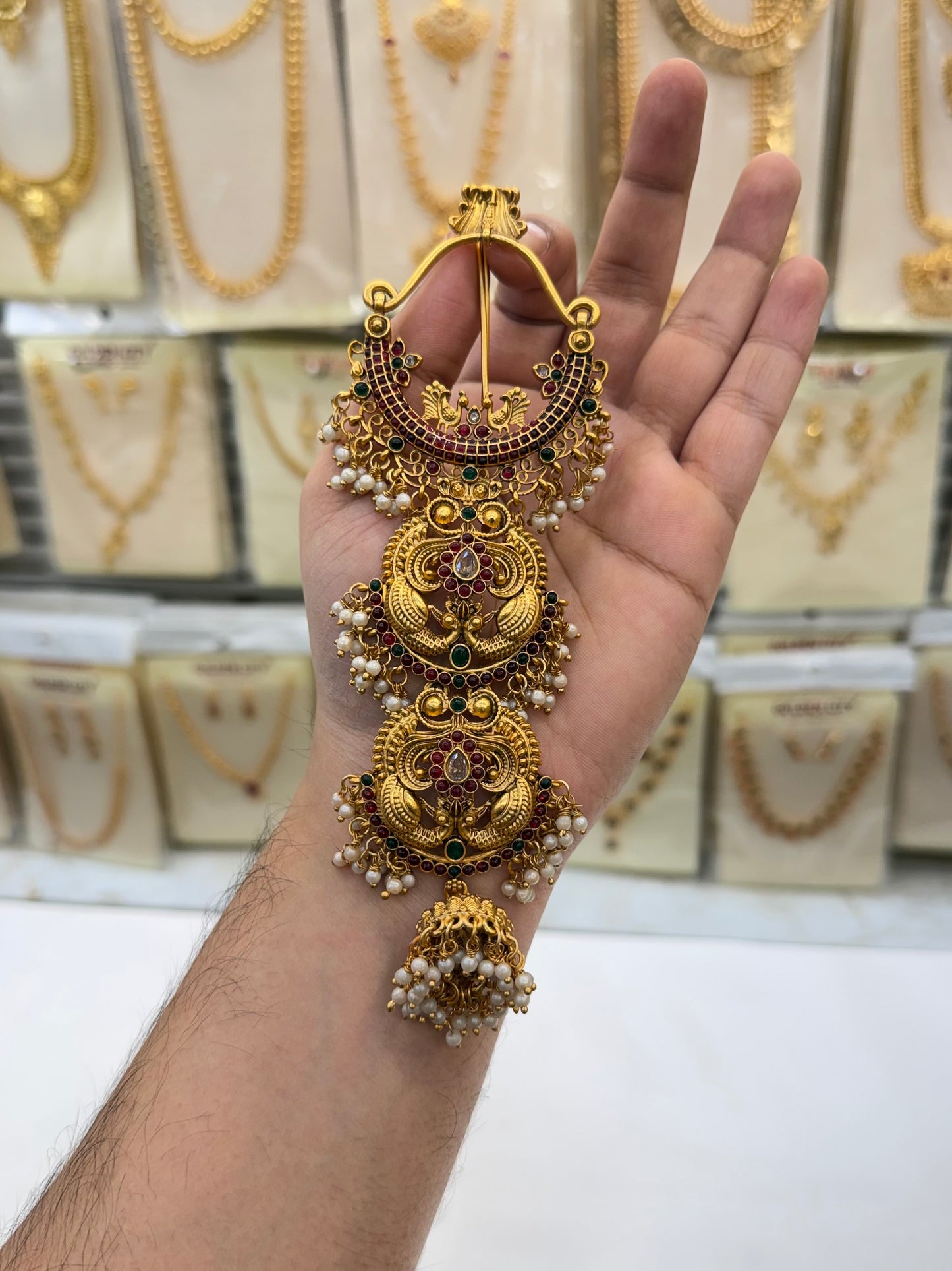 Antique Lakshmi Pearl Jada