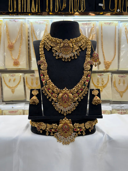 Antique Floral Elegance Bridal Set