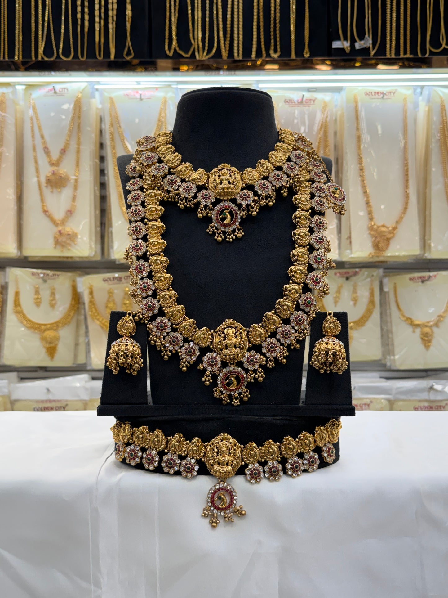 Traditional Antique Stone work Bridal Set